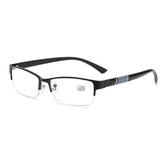 Semi Rimless Reading Glasses Men's Business Eyeglasses