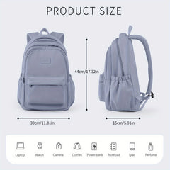 Preppy Zipper Storage Backpack All Match Daypack Travel Bag