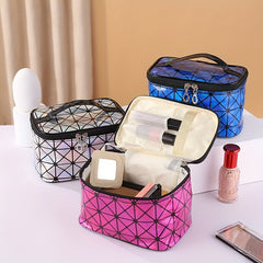 Geometric Pattern Makeup Zipper Handbag Travel Storage Bag