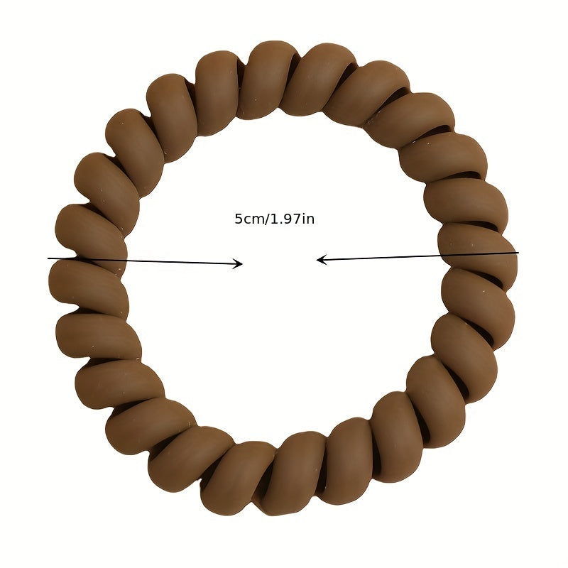 Matte Spiral Hair Tie Ponytail Hair Accessories