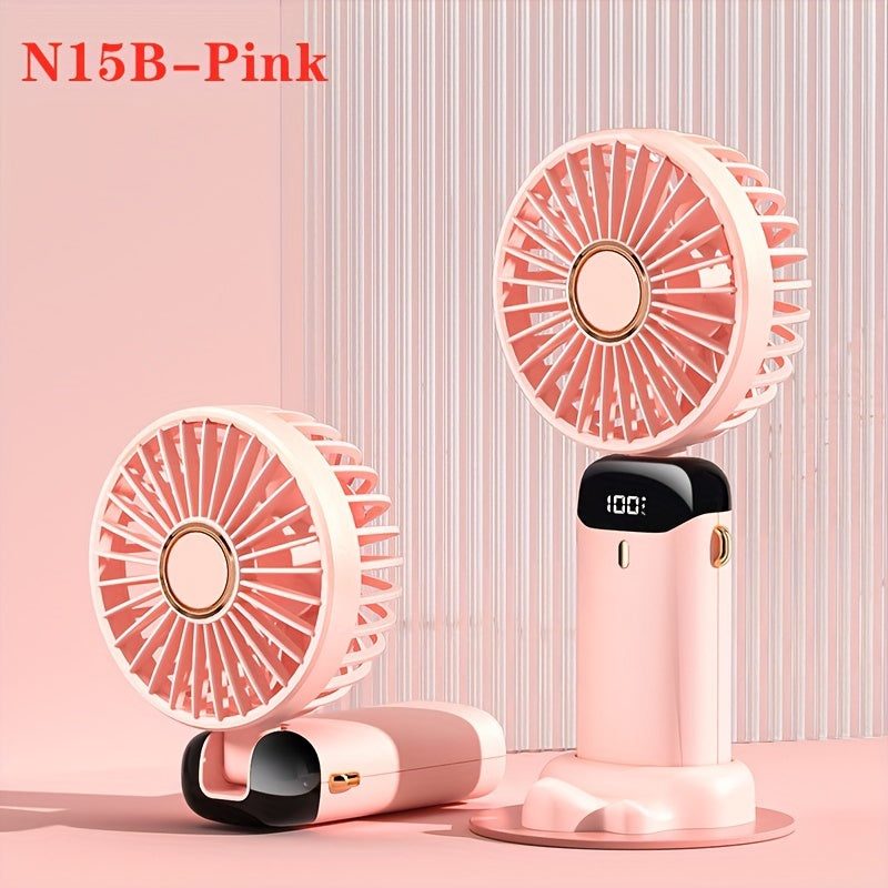 Mini Bear Fan Rechargeable 3 Modes USB Charging Multicolor Portable