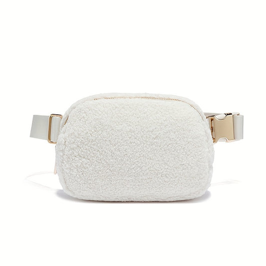 Plush Waist Bag for Outdoor Travel and Sports