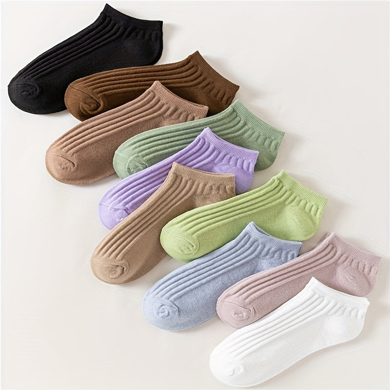 10 Pairs Soft & Lightweight Ankle Socks Women's Stockings