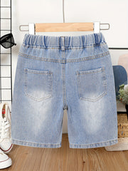 Boys Ripped Short Jeans Non Elastic Casual Short Pants Kids Clothes