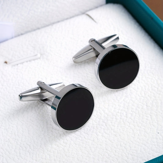 Silvery Round Shirt Cufflinks Cuff Nails Men's Fashion Jewelry