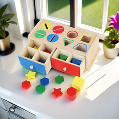 Geometric Shape Coin Box Fine Motor Skills Training Toy