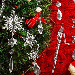 10pcs Christmas Snowflake Pendant Tree Decoration