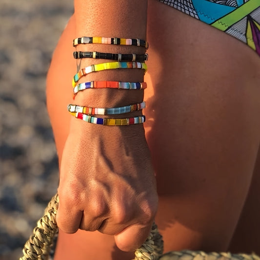 Boho Beaded Bracelets for Women Hand Jewelry