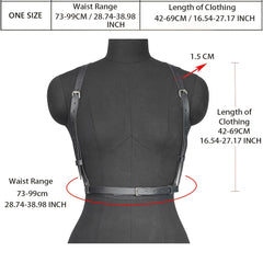 PU Leather Harness Belt Women Gothic Body Belt Party Costume