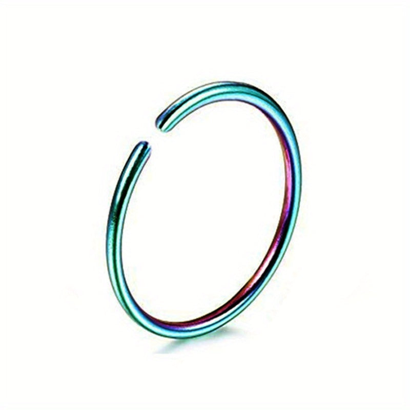 Stainless Steel Round Ring Nose Nail Body Ear Ring