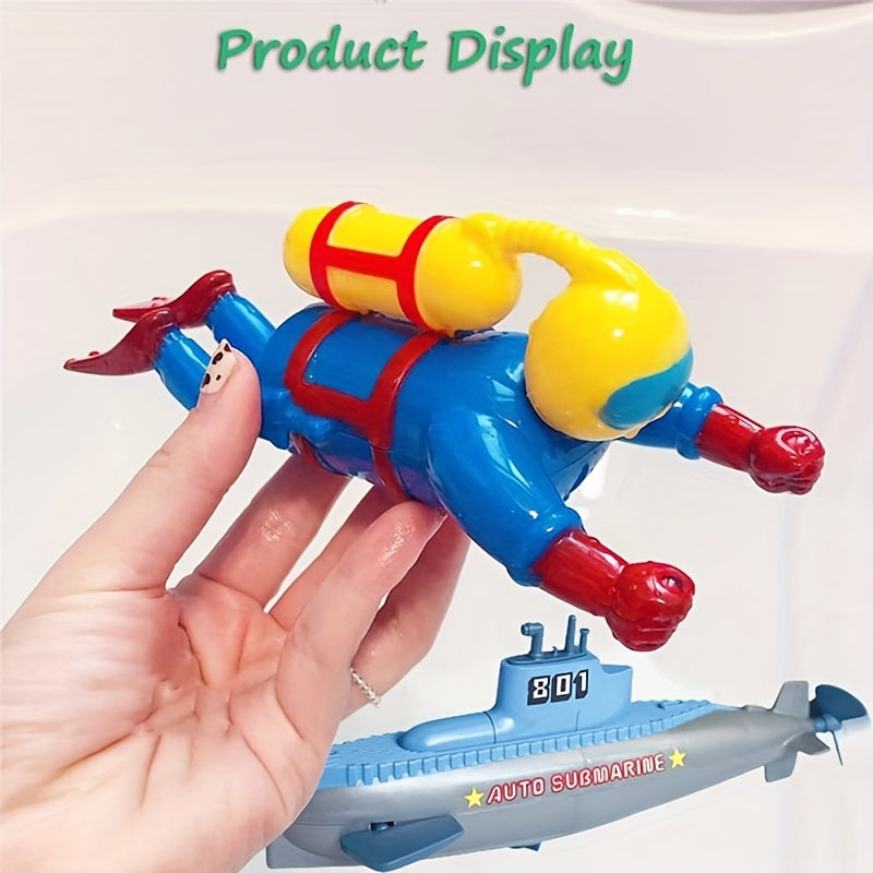 Red Submarine & Diver Bath Toy Set