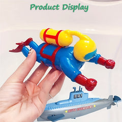 Red Submarine & Diver Bath Toy Set