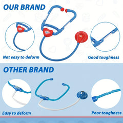 Kids Doctor Kit Pretend Playset with Cart and Stethoscope