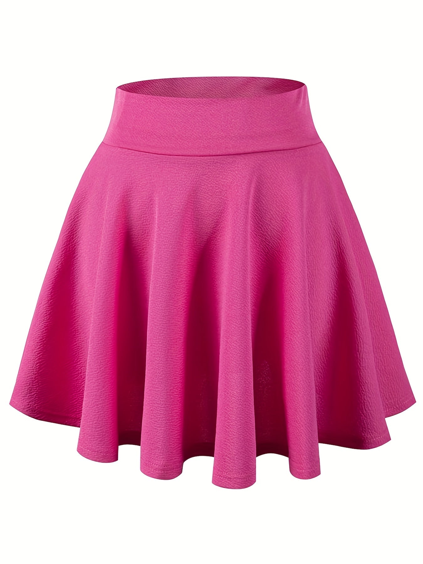 Kpop Solid High Waist Skater Skirts Casual Pleated Comfy Mini Skirts