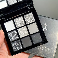 Mini 9 Palette Gray Shimmer Matte Smoky Gothic Style Eyeshadow