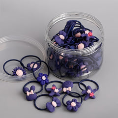 40pc Girls Elastic Hair Tie Hair Rope Hair Ring Hair Accessories