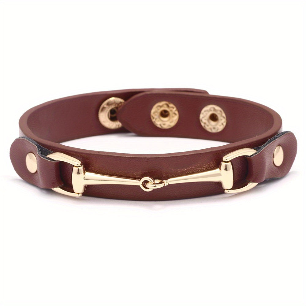 Adjustable Horseshoe Buckle Bracelet Unisex Jewelry
