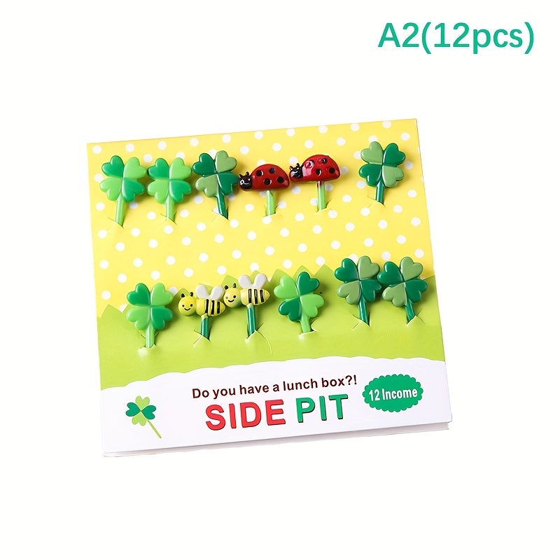 12Pcs Fruit Picks Toothpicks Mini Creative Food Forks Bento Accessories