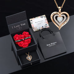 Halloween Gift Set: Eternal Rose Artificial Flowers in Heart Shaped Box