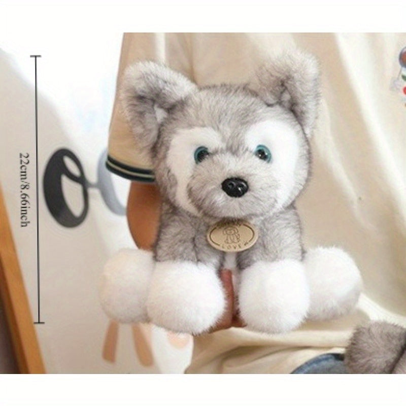 Husky Puppy Plush Dog Soft Toy with Expressive Eyes & Fluffy Coat