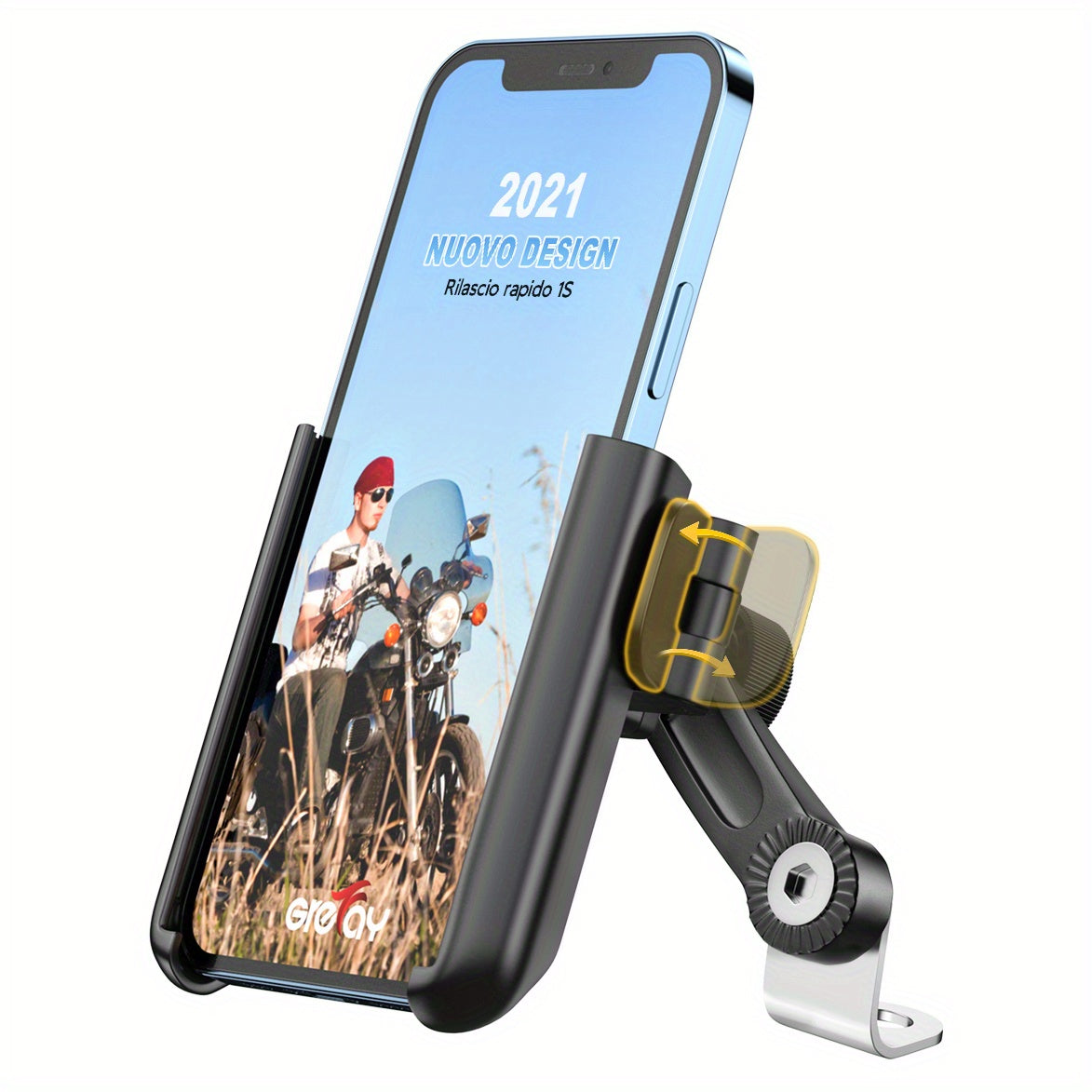 Grefay Motorcycle Phone Mount 1S Quick Release Holder