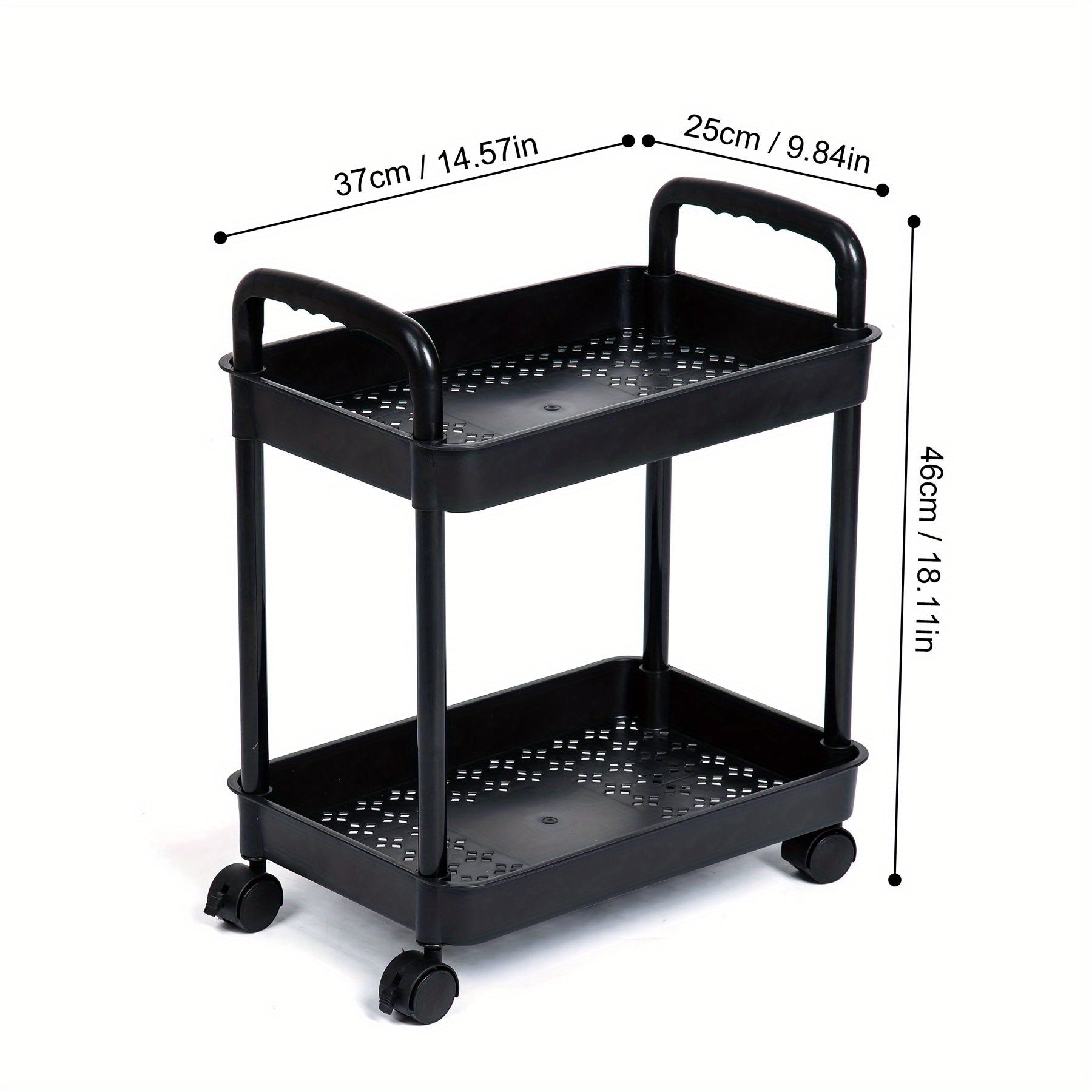 Small Storage Cart 2 layer Under Desk Storage Rack Movable Storage Organizer Rac