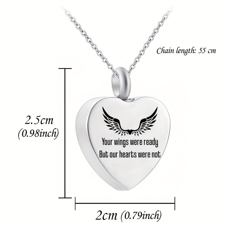 Pet Memorial Heart Pendant Necklace for Dogs and Cats