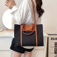 Large Capacity Canvas Tote Bag Lightweight Shoulder Bag