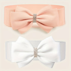 Big Bowknot Wide Belt Plus Size Waistband for Women