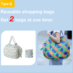 Portable Folding Storage Bag Large Capacity Shopping Duffel Lightweight Handbag
