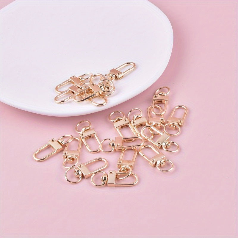 20pcs Metal Lobster Claw Clasps Keychain Swivel Lanyards Trigger Snap Hooks