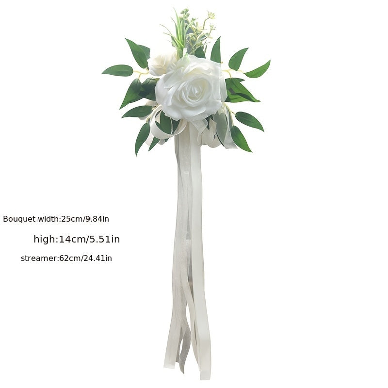 Wedding Floral Arrangement Roses Greenery Decor