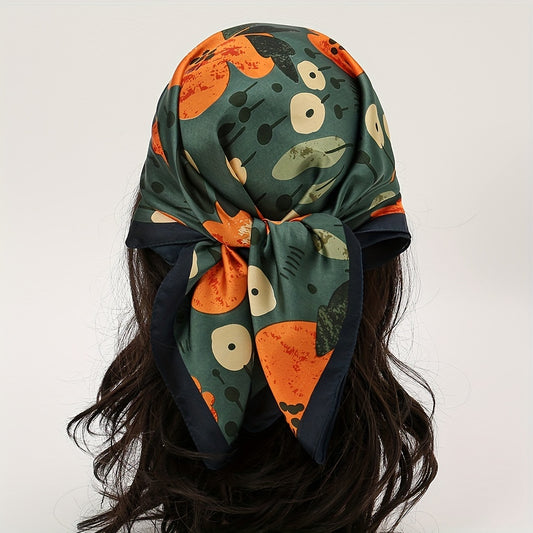 Vintage Flower Print Bandana Shawl Square Scarf Neckerchief