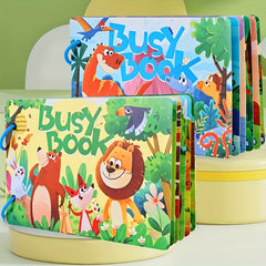 Kids' Sensory Activity Busy Book with Animals & Dinosaurs