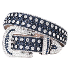 Western Rhinestone Belts Bling Crystal Studded Cowgirl Cowboy Strap