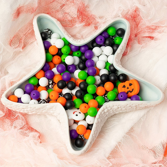 Spooky Halloween Pumpkin Silicone Beads for DIY Jewelry Making