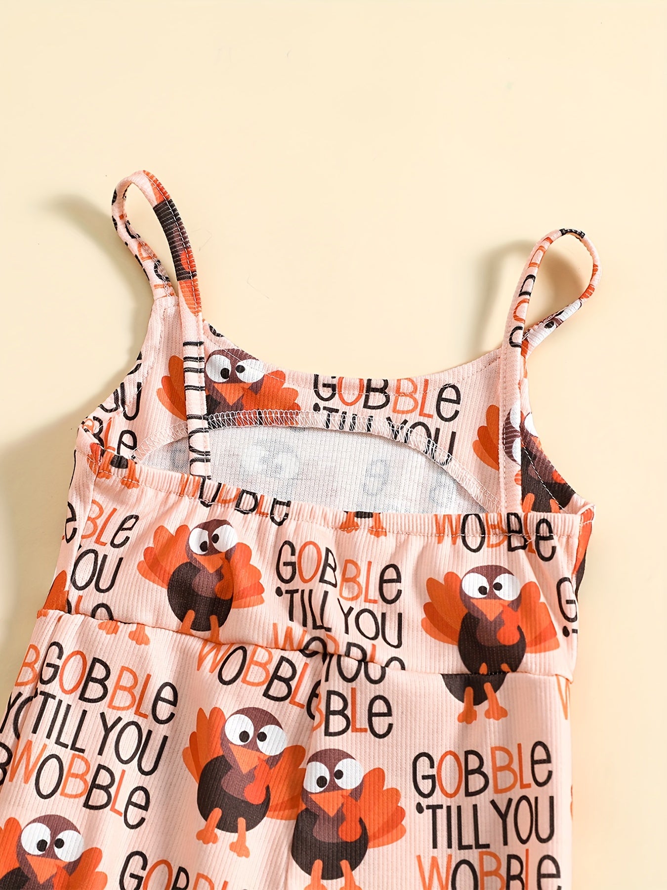 Toddler Girls Turkey Cami Romper Jumpsuit