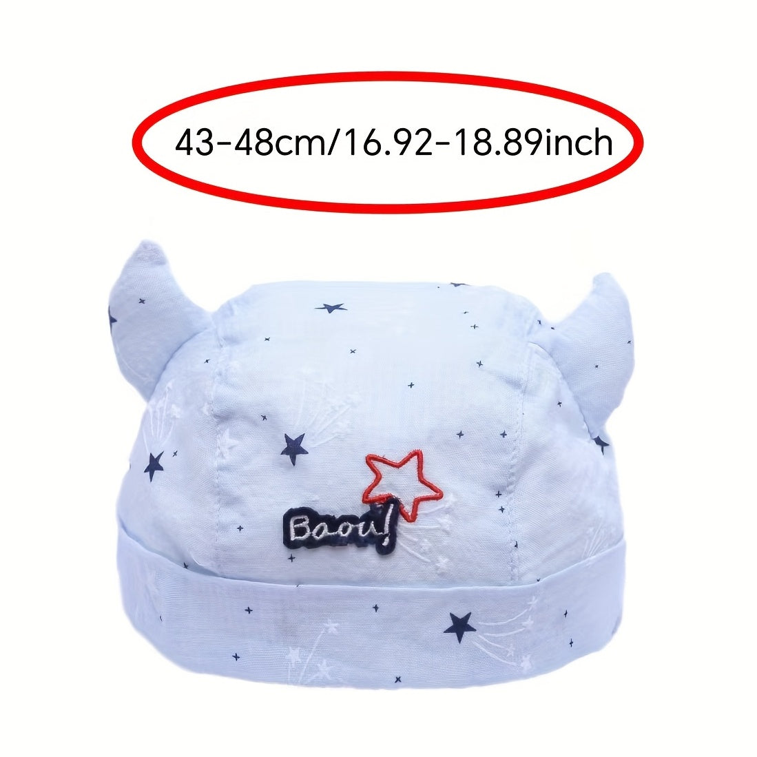 Cotton Baby Bandana Hat for 0-6 Months Kids