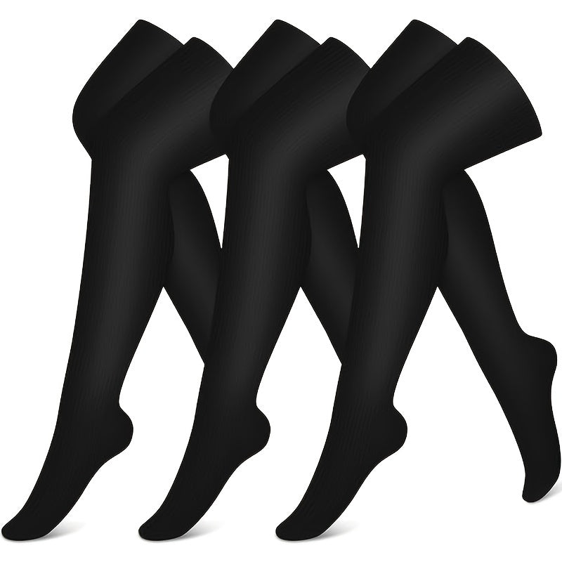 3 Pairs Compression Socks For Women And Men Knee High Compression Sock