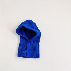 Kids Shawl Cap Head Cap Bib Conjoined Cap