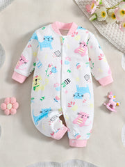Cute Cartoon Printed Cotton Baby Romper