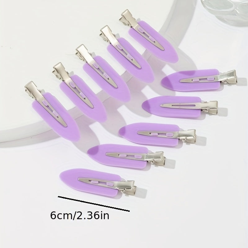 10pcs Women Solid Hair Clip Snap Clip Side Clip Bangs Clip Hair Accessories