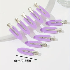 10pcs Women Solid Hair Clip Snap Clip Side Clip Bangs Clip Hair Accessories