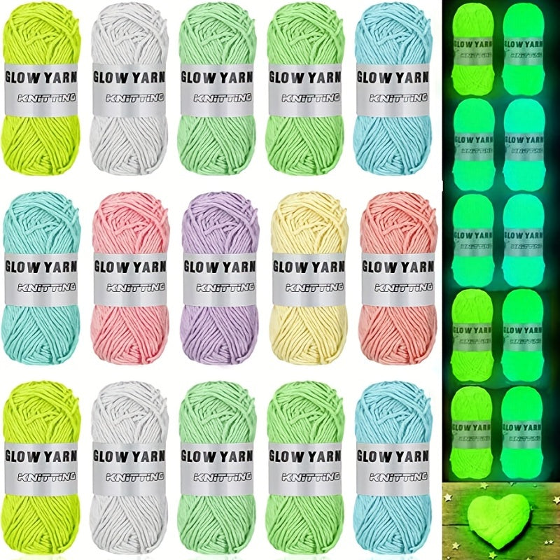 2pcs Glow in the dark Wool Soft Knitting Creative Material