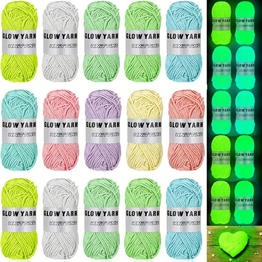 2pcs Glow in the dark Wool Soft Knitting Creative Material