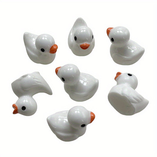 Set of 10 Duck Figurines for Outdoor Garden Decoration