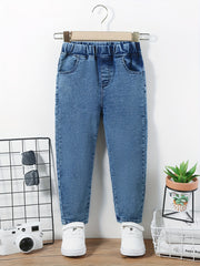 Boys Casual Denim Pants with Pocket for Spring and Autumn