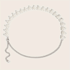 Faux Pearl Waist Chain Belly Chain Decorative Girdle For Women