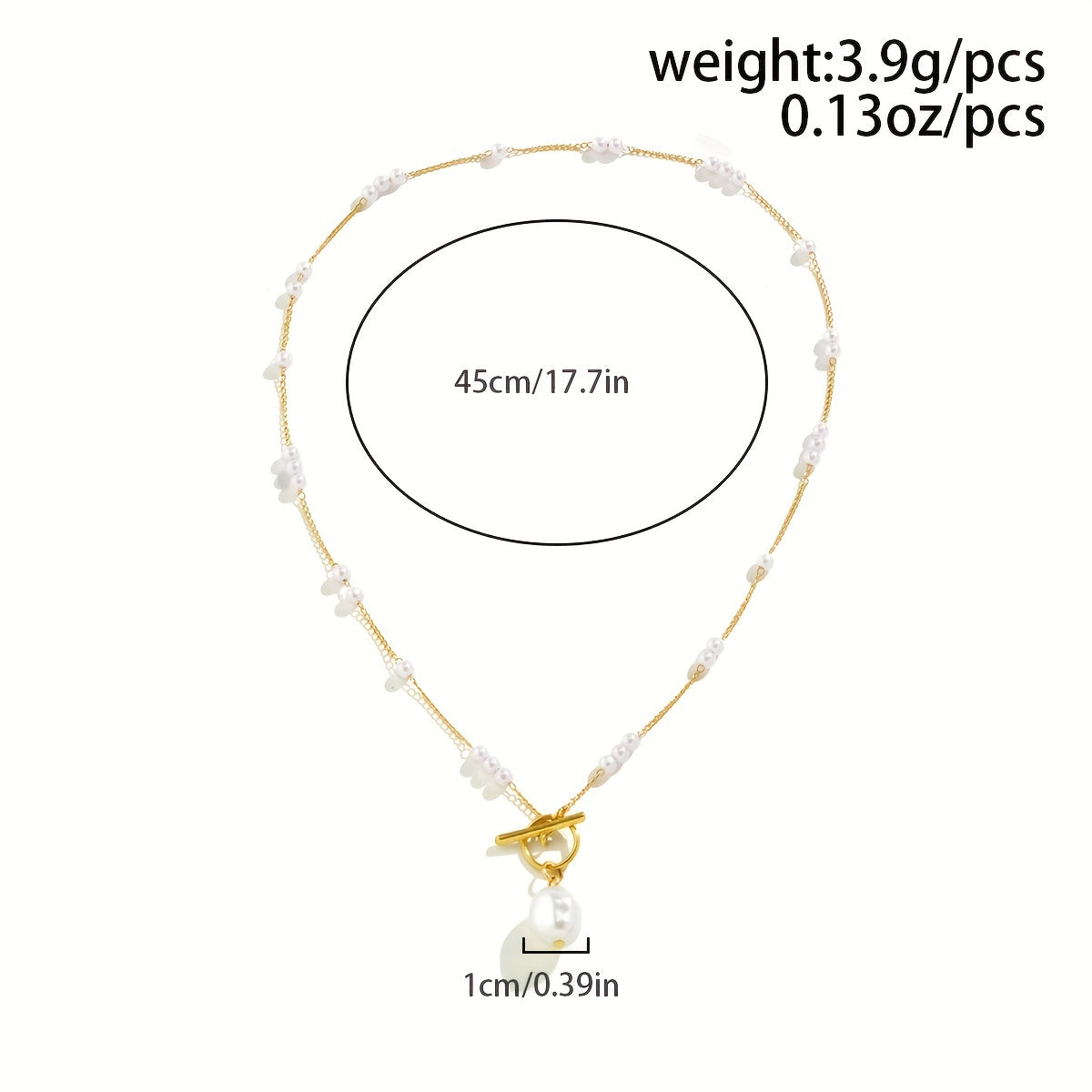 Baroque Faux Pearl Pendant Necklace