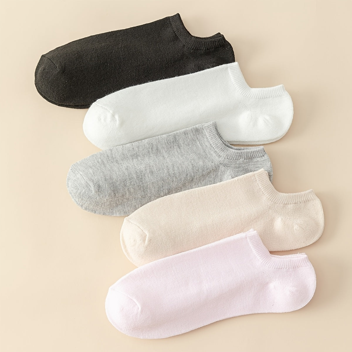 5 Pairs Soft & Lightweight Low Cut Socks Women's Stockings
